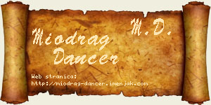 Miodrag Dancer vizit kartica